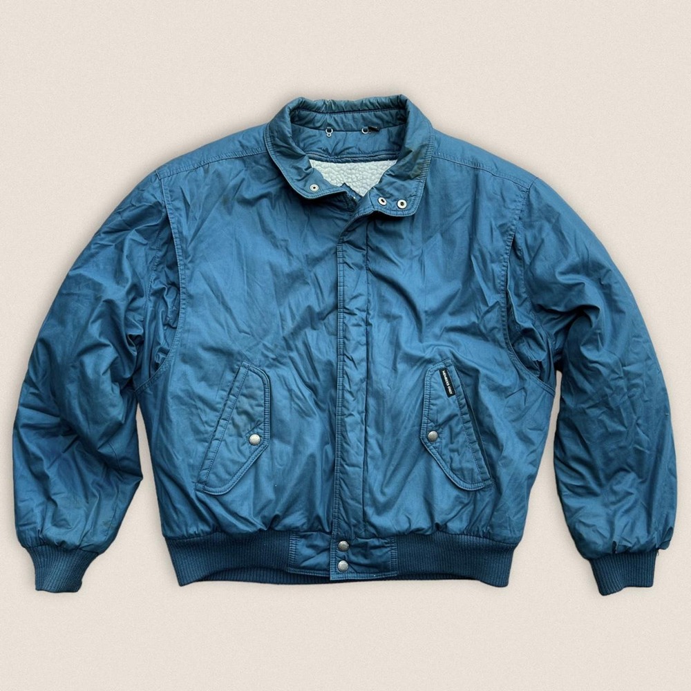 Vintage 90s Members Only Sherpa lined bomber Jacket in blue Size 44 /‎ XL
